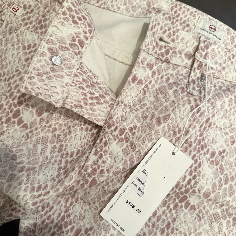 Ag Farrah Skinny Python Print jeans Sz24 - Picture 7 of 8